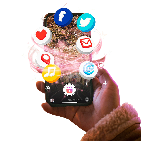 Social media marketing services illustration by Bee Online